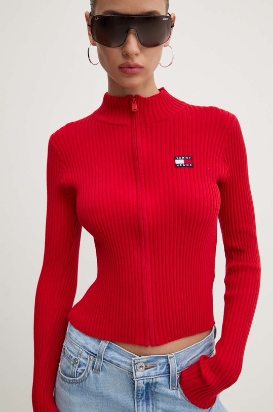 Tommy Jeans kardigan czerwony DW0DW17243