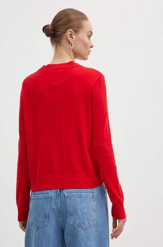 Ρούχα Πουλόβερ Tommy Jeans DW0DW17251 κόκκινο