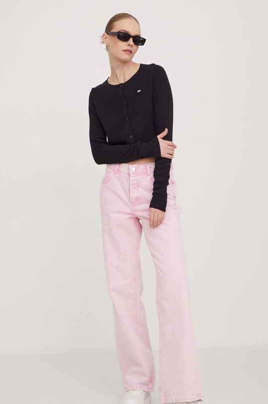 Tommy Jeans kardigan DW0DW17252 czarny SS24