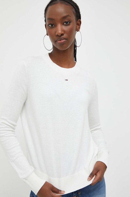 Tommy Jeans pulover subtiri bej DW0DW17254