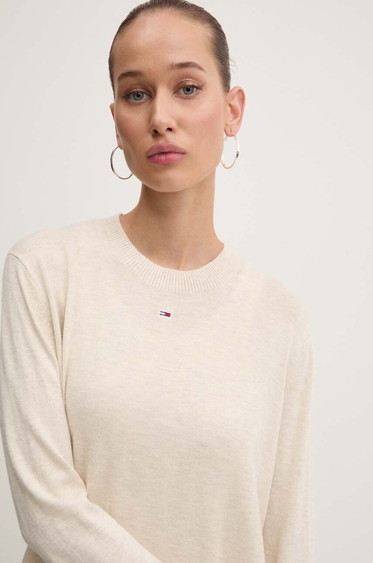 Svetr Tommy Jeans béžová DW0DW17254