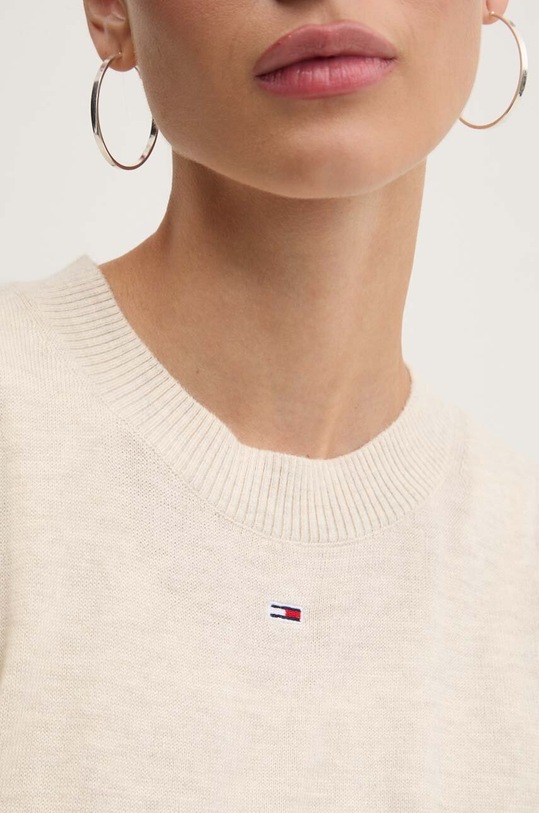 Svetr Tommy Jeans DW0DW17254 béžová