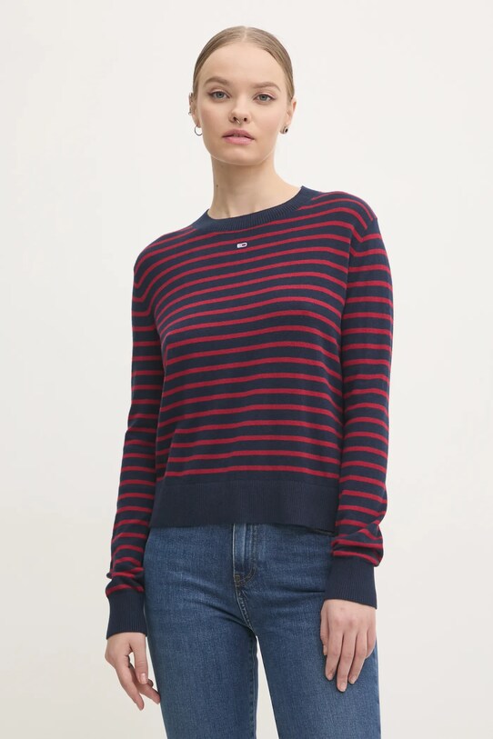 Πουλόβερ Tommy Jeans σκούρο μπλε DW0DW17254