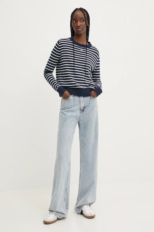 Tommy Jeans sweter DW0DW17254 granatowy AW24