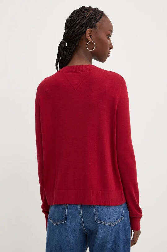 Odzież Tommy Jeans sweter DW0DW17254 bordowy
