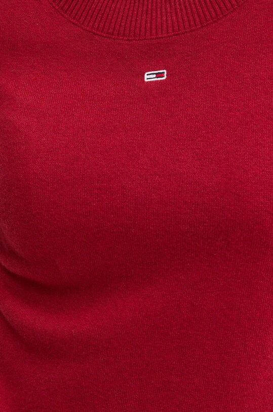 Tommy Jeans sweter DW0DW17254 bordowy