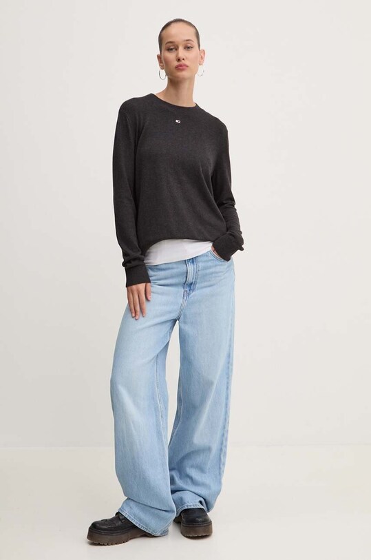 Tommy Jeans pulover DW0DW17254 negru AW24