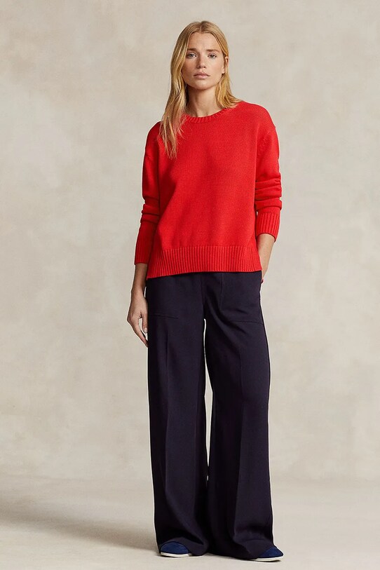 Ρούχα Βαμβακερό πουλόβερ Polo Ralph Lauren 211898583 κόκκινο