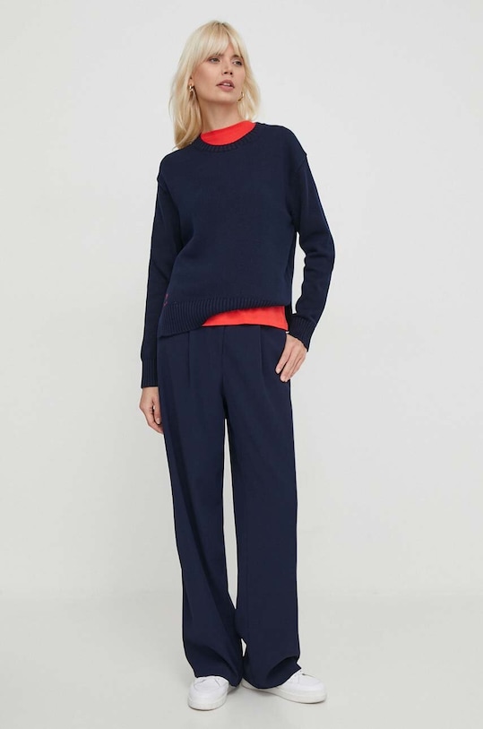 Bavlnený sveter Polo Ralph Lauren 211898583 tmavomodrá SS25