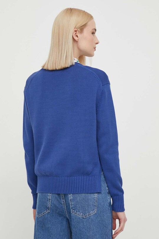 Odzież Polo Ralph Lauren sweter bawełniany 211898583 niebieski