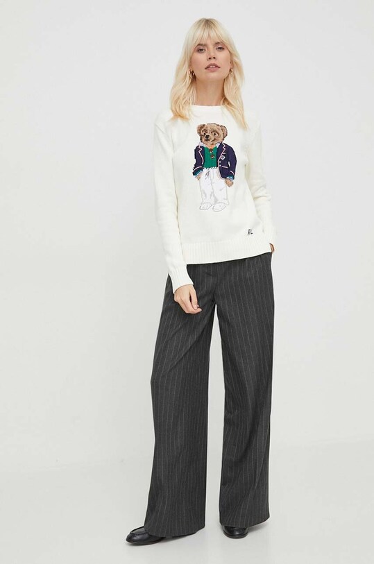 Polo Ralph Lauren sweter bawełniany 211924417 beżowy SS24