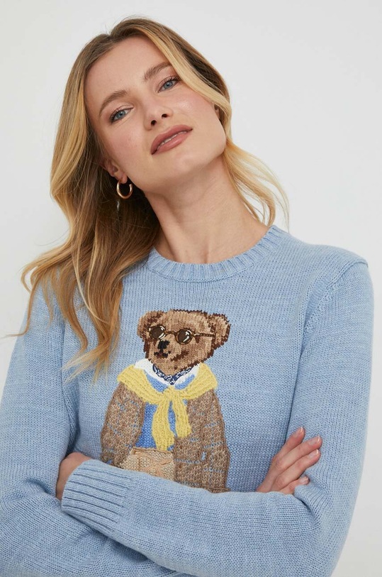 Βαμβακερό πουλόβερ Polo Ralph Lauren μπλε 211924442