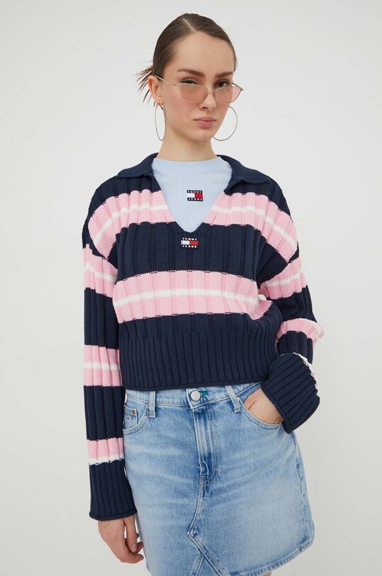 Tommy Jeans pulover bleumarin DW0DW17321