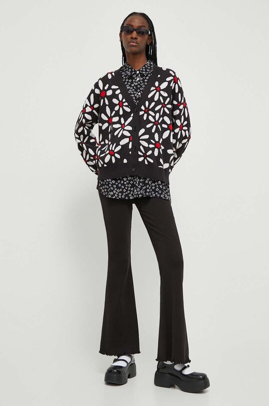 Tommy Jeans cardigan din bumbac DW0DW17446 negru SS24