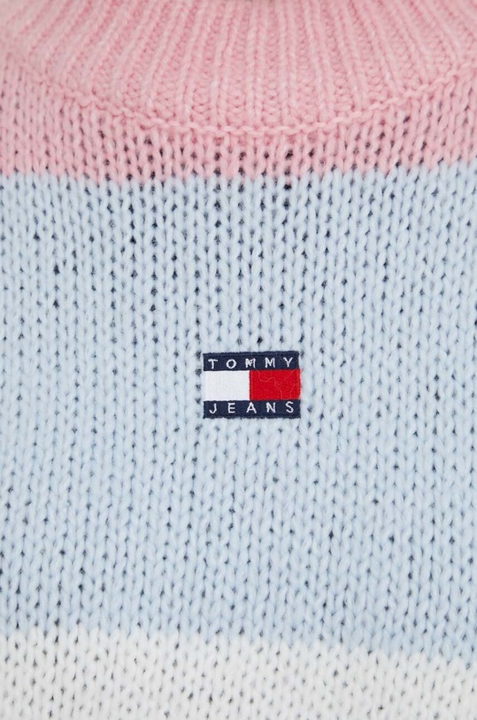 Tommy Jeans sweter z domieszką wełny DW0DW17495 różowy