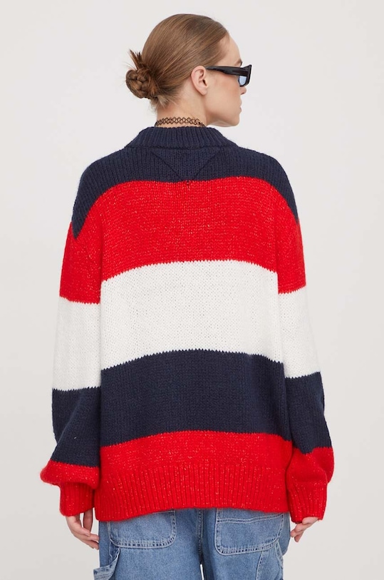 Odzież Tommy Jeans sweter z domieszką wełny DW0DW17495 granatowy