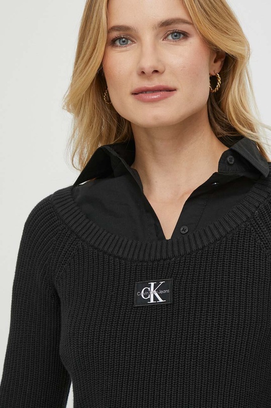 Calvin Klein Jeans sweter bawełniany czarny J20J222628