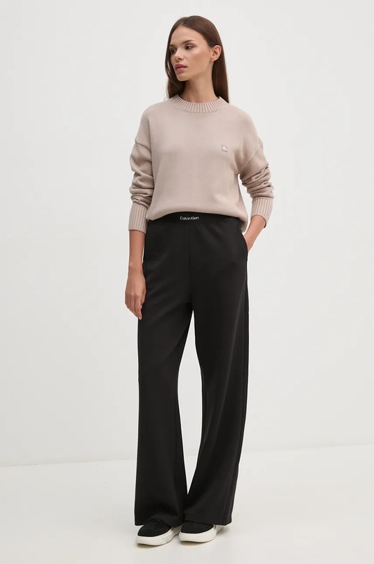 Bavlněný svetr Calvin Klein Jeans J20J222987 béžová AW24