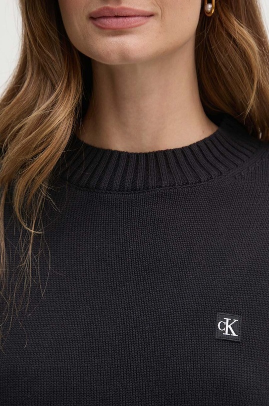Calvin Klein Jeans sweter bawełniany J20J222987 czarny
