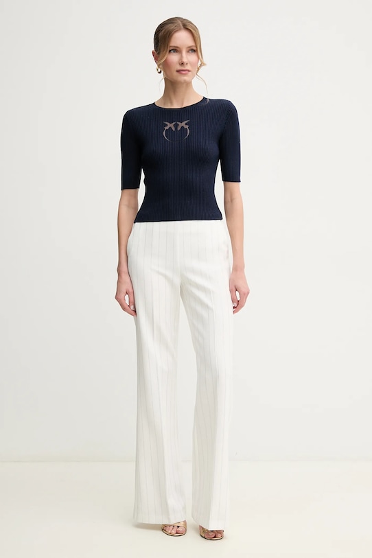 Копринен пуловер Pinko 102017.A1KW тъмносин AA00