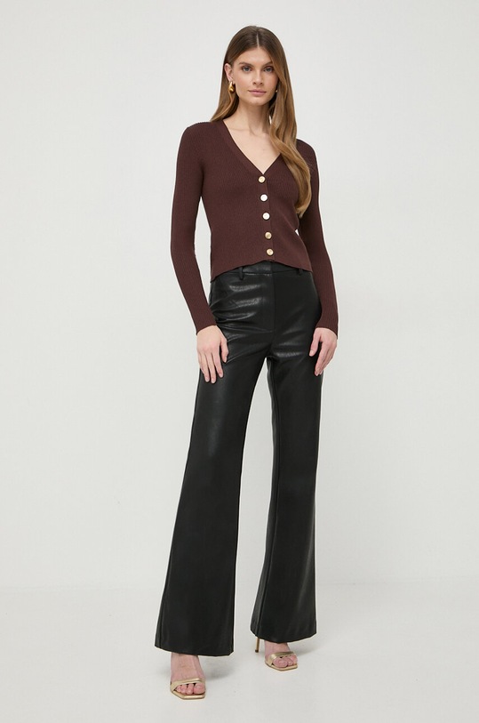 Pinko sweter jedwabny 102018.A1KW brązowy SS24