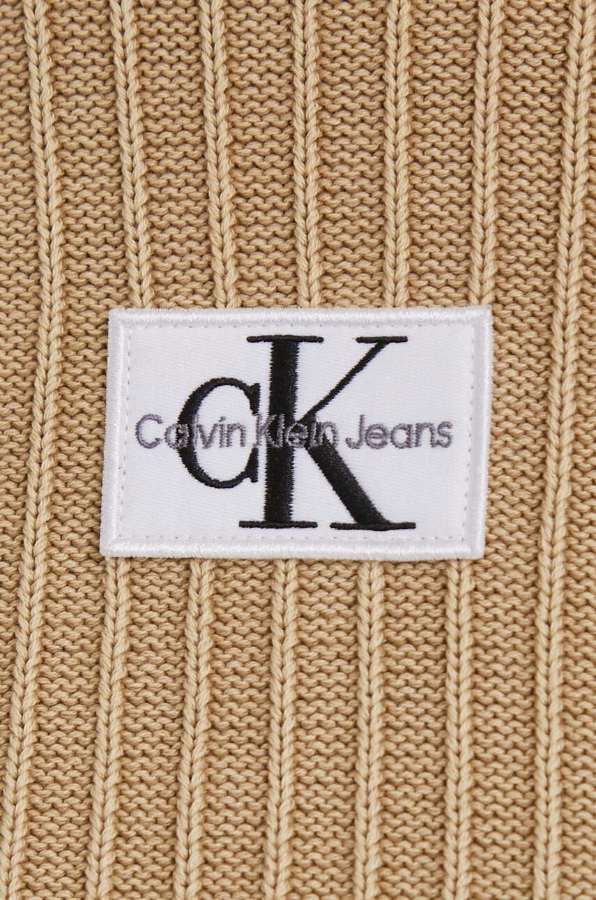 Bombažen pulover Calvin Klein Jeans J20J222632 bež