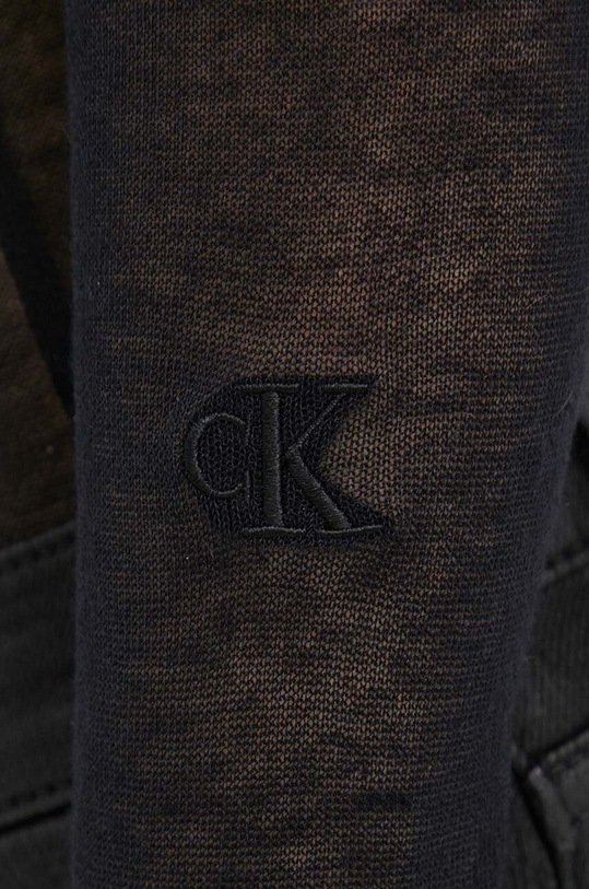 Tričko s dlouhým rukávem Calvin Klein Jeans J20J222925 černá