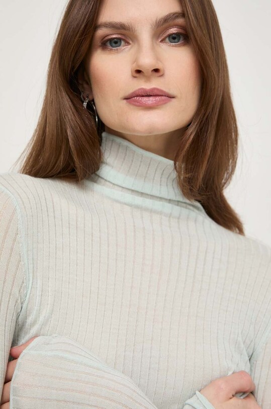 Patrizia Pepe sweter wełniany zielony 8K0187.K034