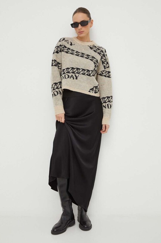 Светр з домішкою вовни 2NDDAY 2241340440 бежевий SS24