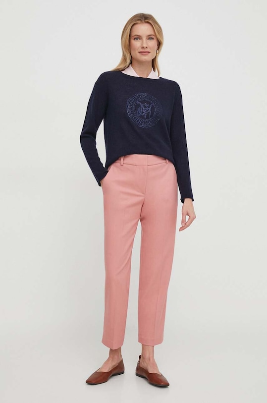 Joop! sweter kaszmirowy 30041469 granatowy SS24