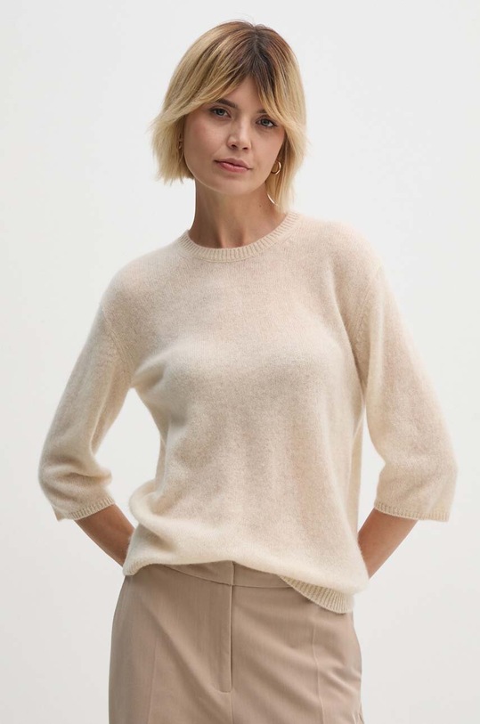 Joop! sweter kaszmirowy okrągły beżowy 30040166