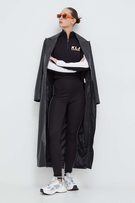 Karl Lagerfeld Jeans hosszú ujjú 240J1705 fekete SS24