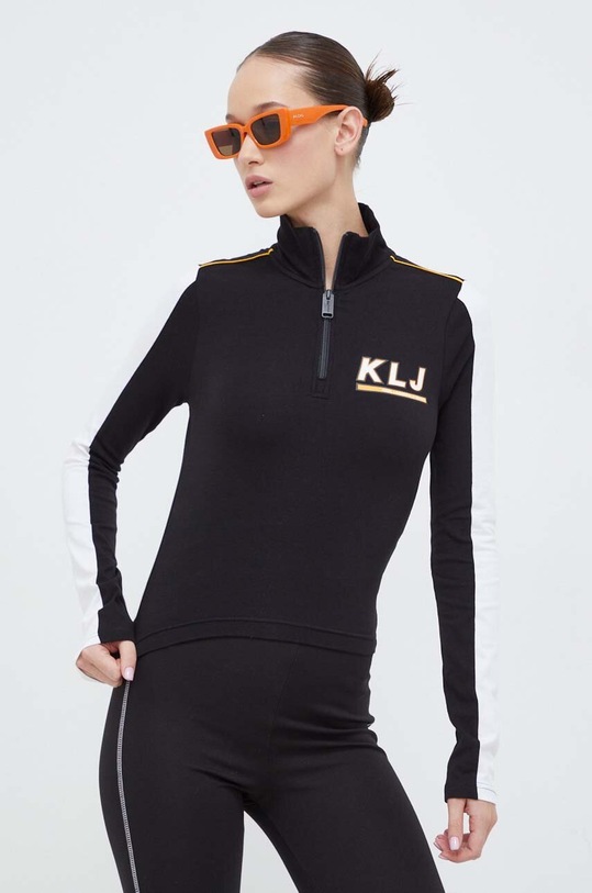 Karl Lagerfeld Jeans hosszú ujjú fekete 240J1705