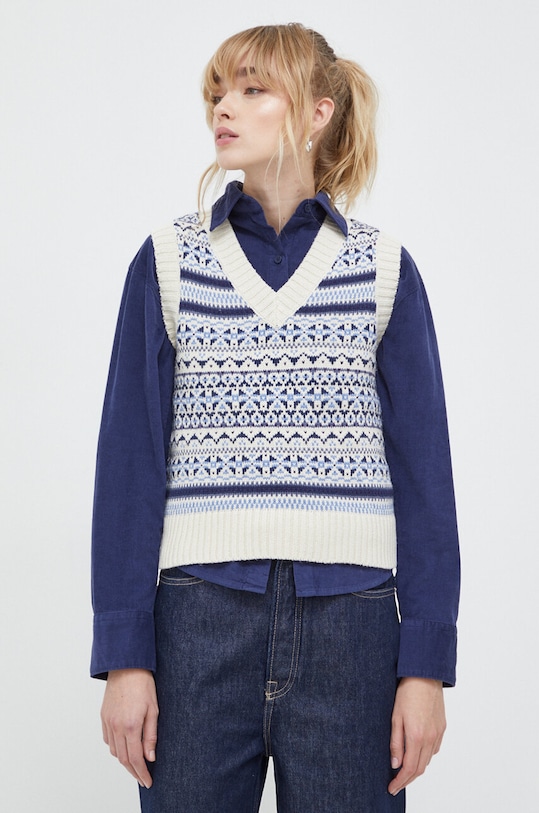 Levi's vesta din amestec de lana grosime medie albastru A7103