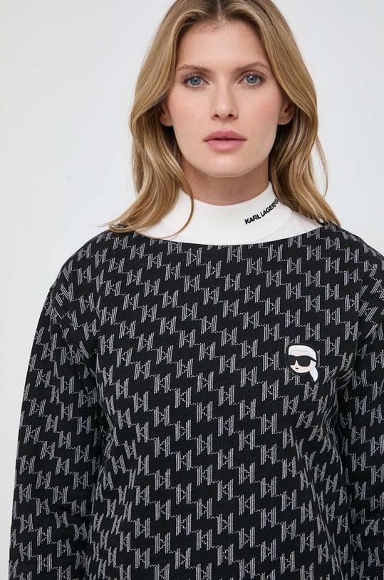 Karl Lagerfeld bluza bawełniana czarny 240W1815