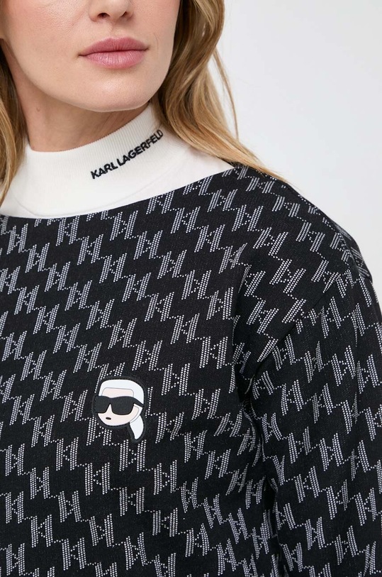 Karl Lagerfeld bluza bawełniana 240W1815 czarny