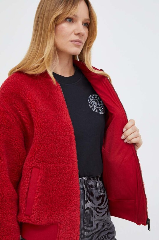Karl Lagerfeld bluza z domieszką wełny 240W1822