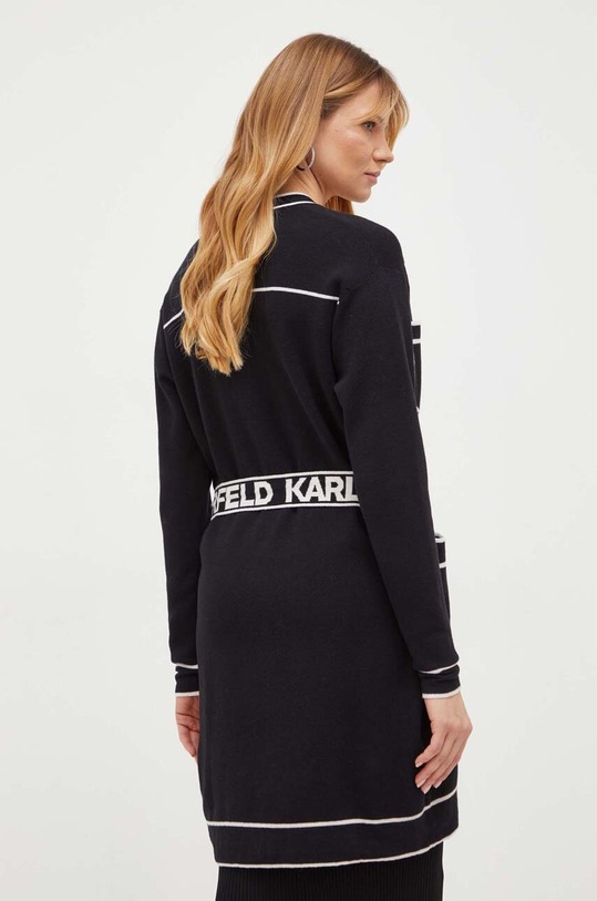 Ρούχα Ζακέτα από μίγμα μαλλιού Karl Lagerfeld 240W2020 μαύρο