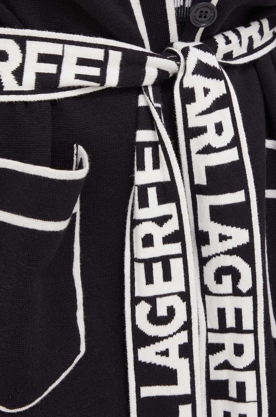 Ζακέτα από μίγμα μαλλιού Karl Lagerfeld 240W2020 μαύρο