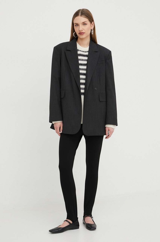 Vlněný svetr Custommade Thilde 999237307 béžová SS24