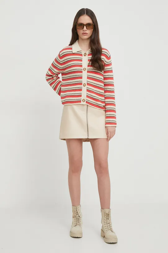 Бавовняний кардиган Pepe Jeans GALA CARDIGAN PL702107 червоний SS24