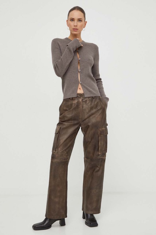 Lovechild kardigan wełniany 8764157 szary SS24