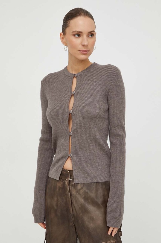 Lovechild kardigan wełniany szary 8764157