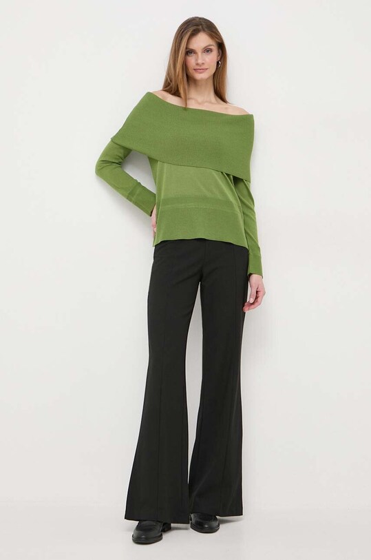 Вовняний светр Max Mara Leisure тонкий зелений 2416361037600