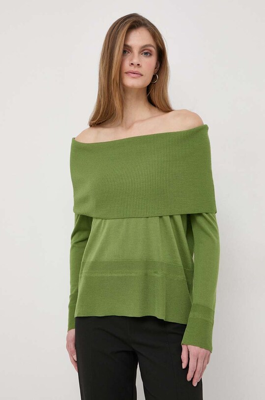 Вовняний светр Max Mara Leisure 2416361037600 зелений SS24