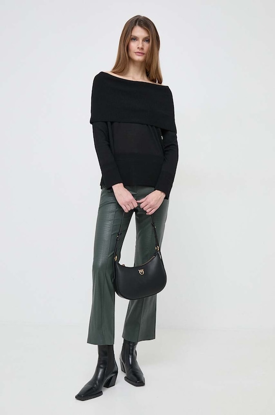 Max Mara Leisure sweter wełniany 2416361037600 czarny SS24