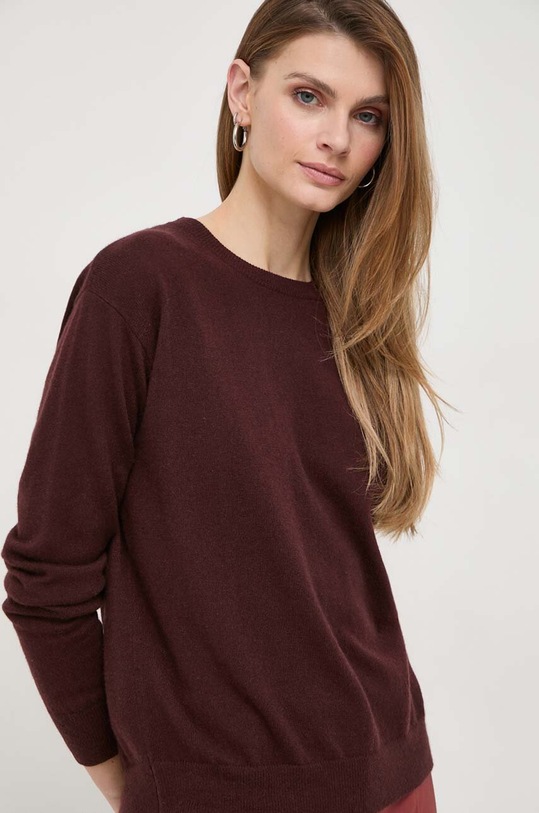 Шерстяной свитер Max Mara Leisure тонкий коричневый 2416361047600