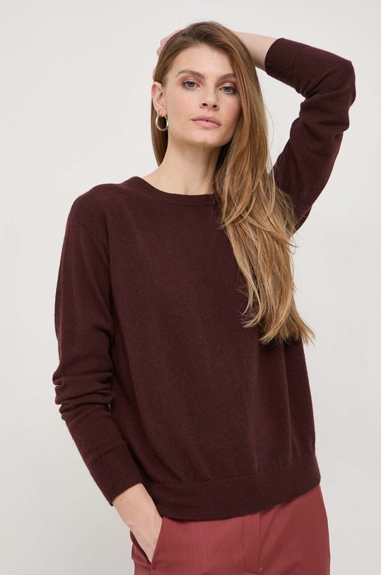 Μάλλινο πουλόβερ Max Mara Leisure καφέ 2416361047600