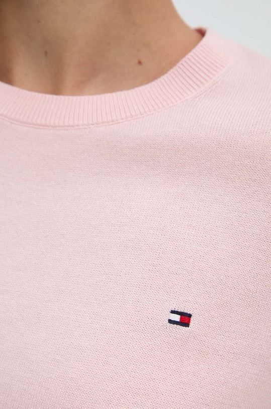 Tommy Hilfiger sweter bawełniany WW0WW38724 różowy