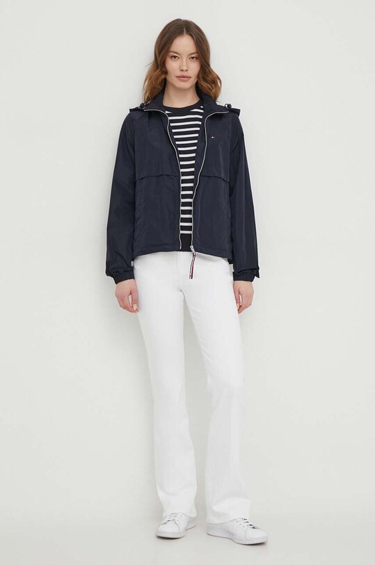 Tommy Hilfiger pulover de bumbac WW0WW38724 bleumarin AW24